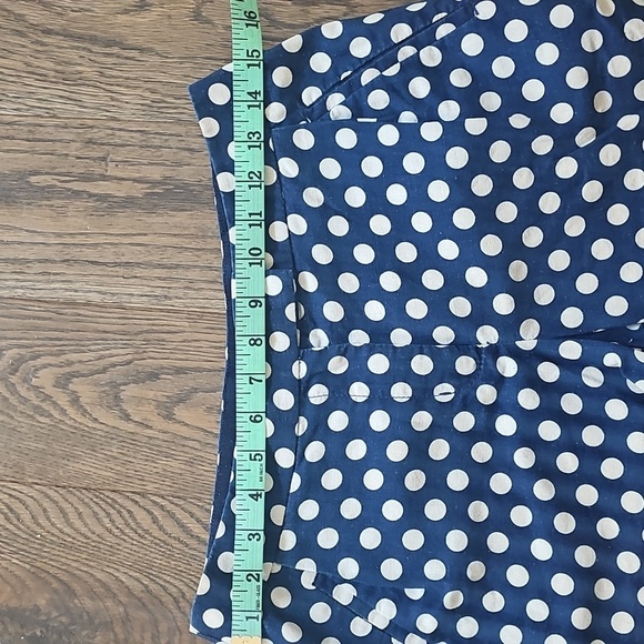 J. Crew High Waist Navy Polka Dot Shorts - Picture 3 of 4